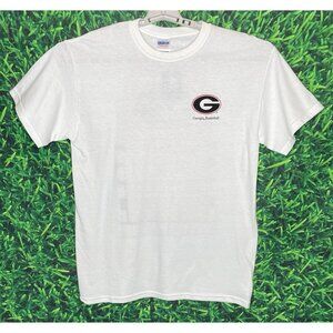 NWT Georgia Bulldogs Basketball UGA Dawgs White Short Sleeve Shirt Men’s Medium